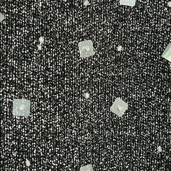 Étincelle Couture Black Sequined Textured Cotton 70% Top size M (T4 Europe) - Picture 2 of 11